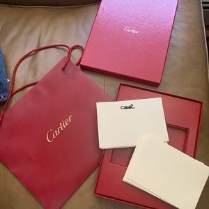 AUTHENTIC Cartier Stationery and Shopping bag